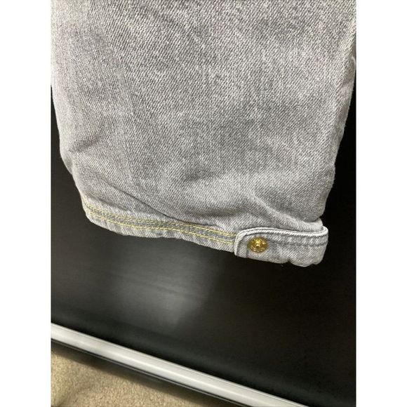 VINTAGE COOGI Australia Denim Jeans Mens 42x35 Embroidered Pockets Grey Yellow - Picture 3 of 8